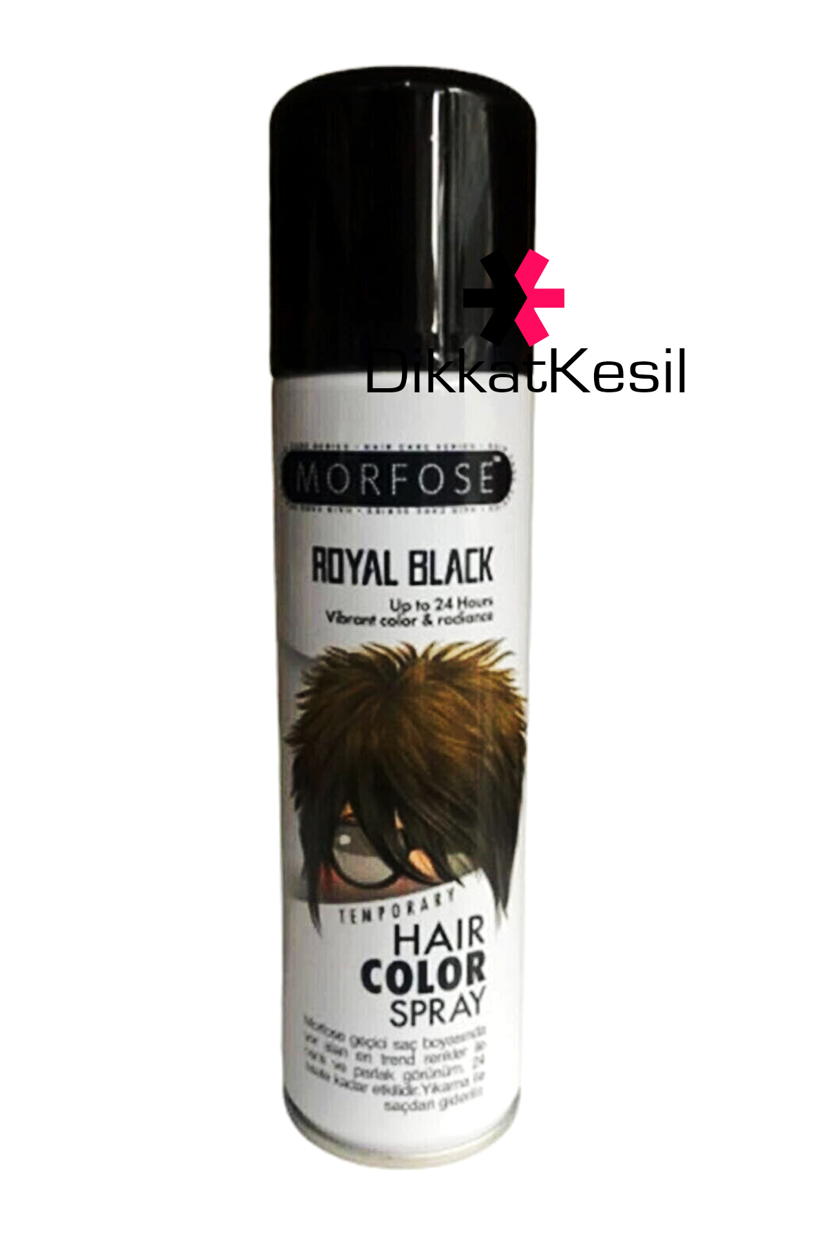 Morfose%20Royal%20Black%20Renkli%20Saç%20Spreyi,%20Siyah%20Geçici%20Saç%20Boyası%20150%20ml