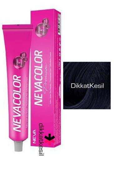 Nevacolor 1.1 Mavi Siyah Renk Premium Kalıcı Krem Saç Boyası Tüp, Saç Boyası Çeşitleri - DikkatKesil